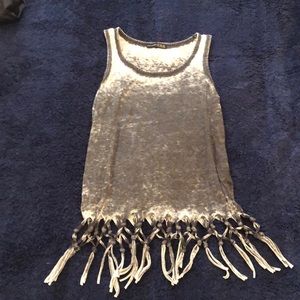 Fringe bottom tank top
